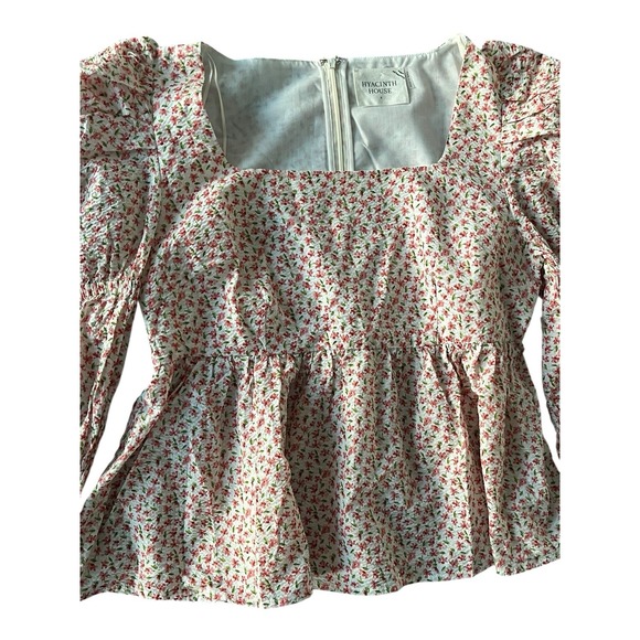 Tuckernuck Hyacinth House‎ Square Neck Clemons Floral  Puff Sleeve Blouse Small - Picture 3 of 8